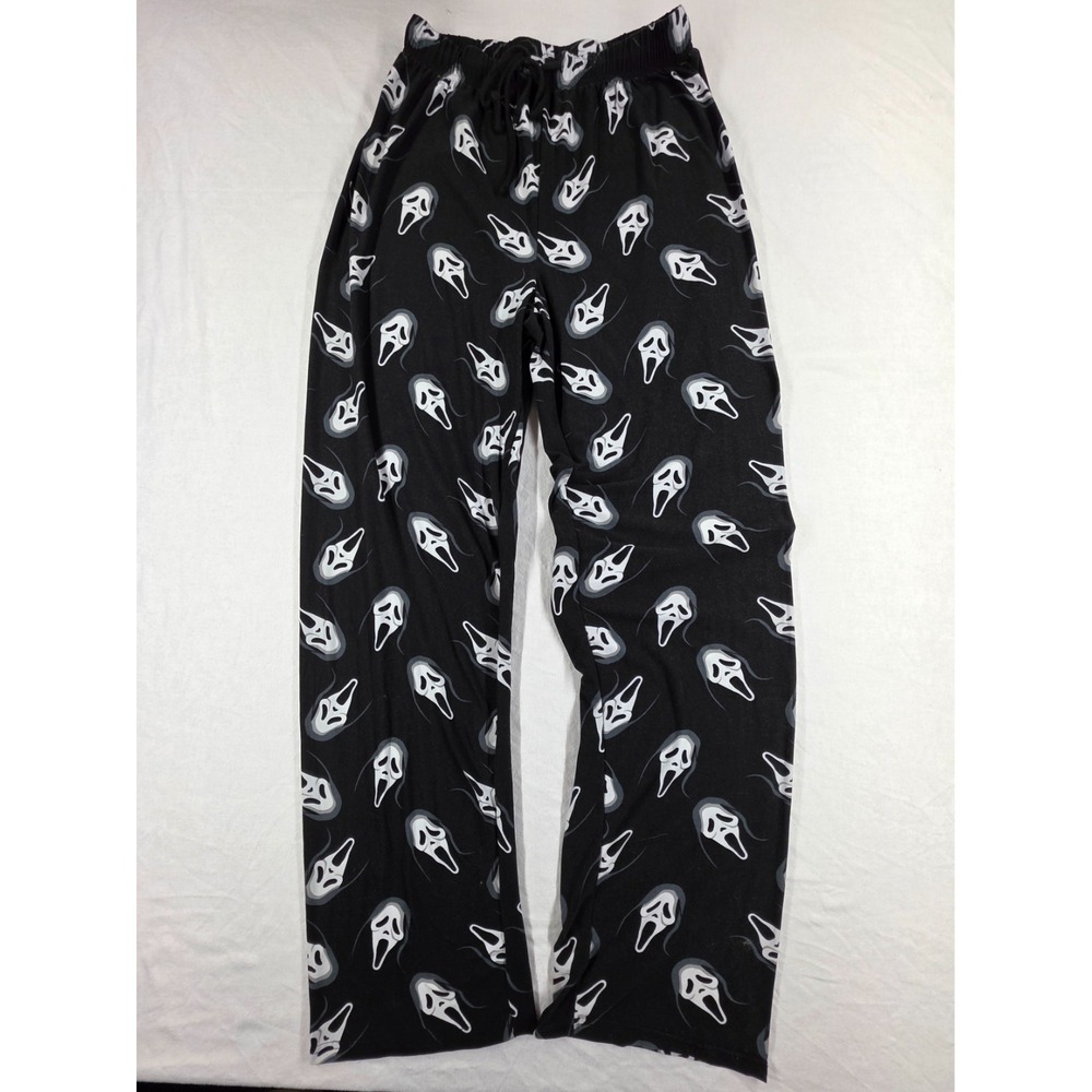Ghost Face Black Pajama Sleep Pants MENS SIZE S Funworld‎